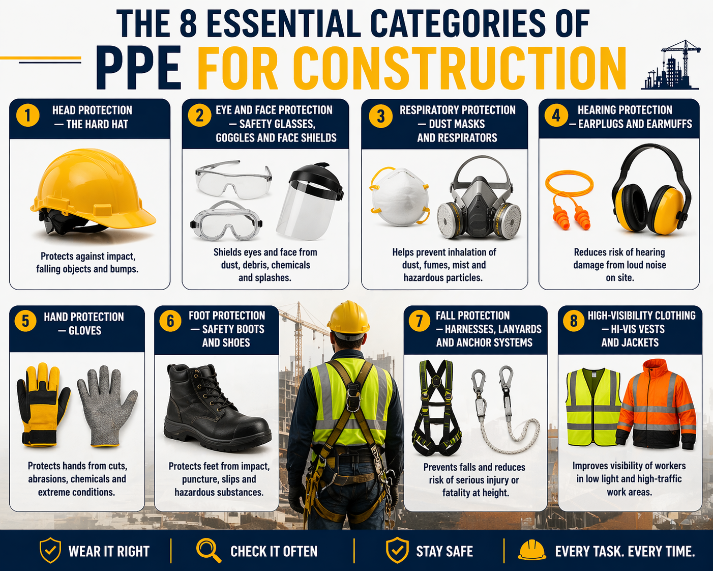 Ultimate Guide to PPE: The 8 essential categories of PPE for construction